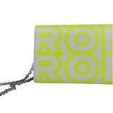 Fendi x Marc Jacobs Grey/Neon Yellow Roma Flap Wallet On Chain