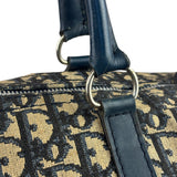 Christian Dior Vintage Navy Leather Trim Trotter Boston Bag