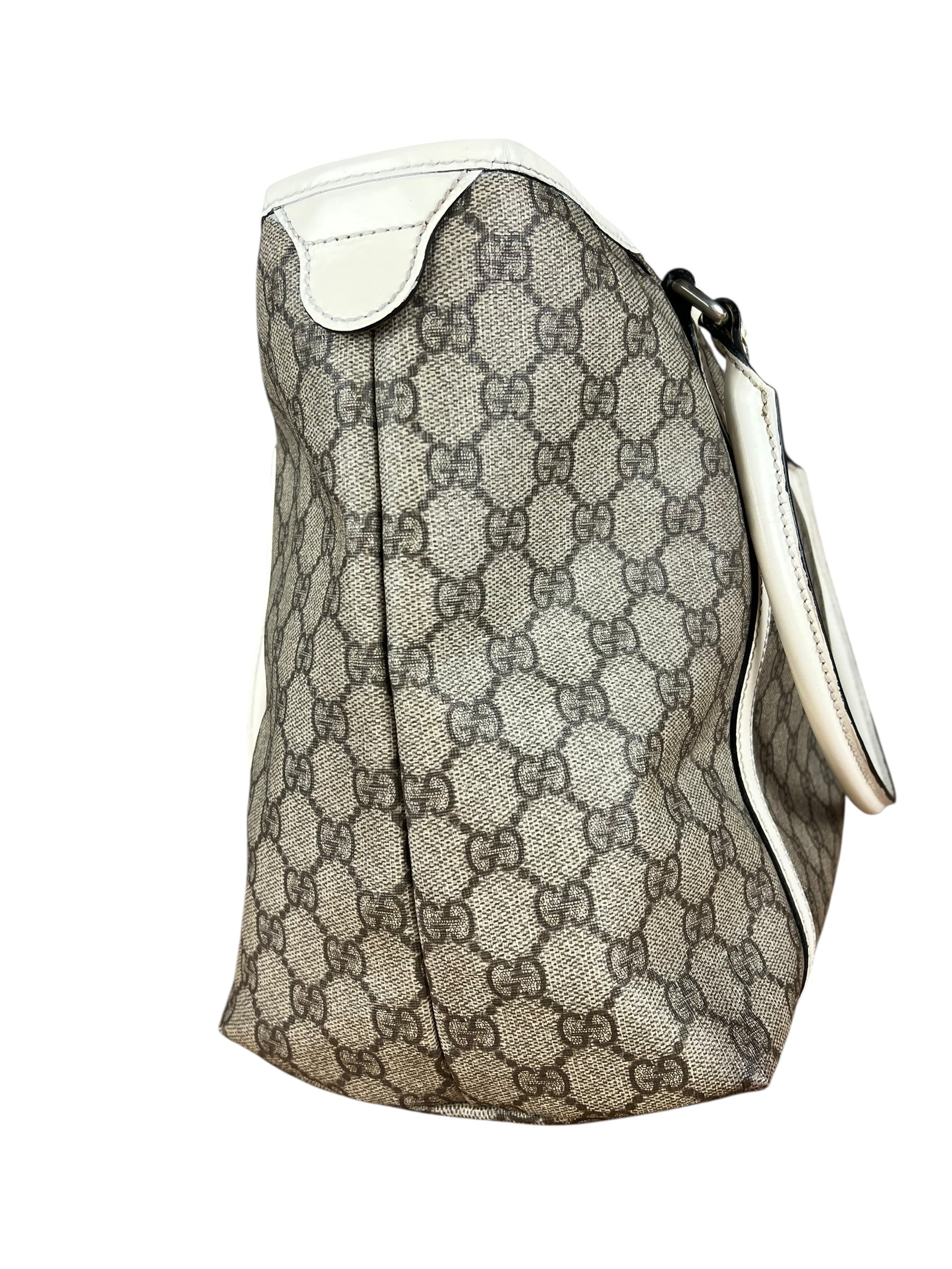 Gucci GG Joy Coated Canvas Tote Bag White/Beige