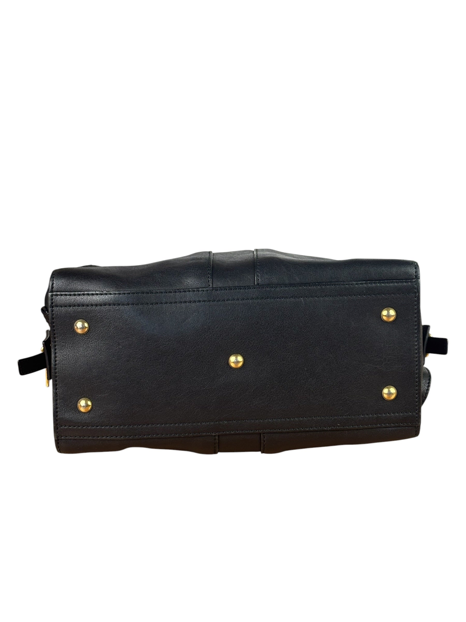 YSL Black Leather Cabas Chyc 2Way