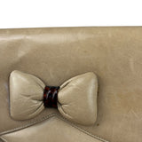 Bally Leather Bow Clutch