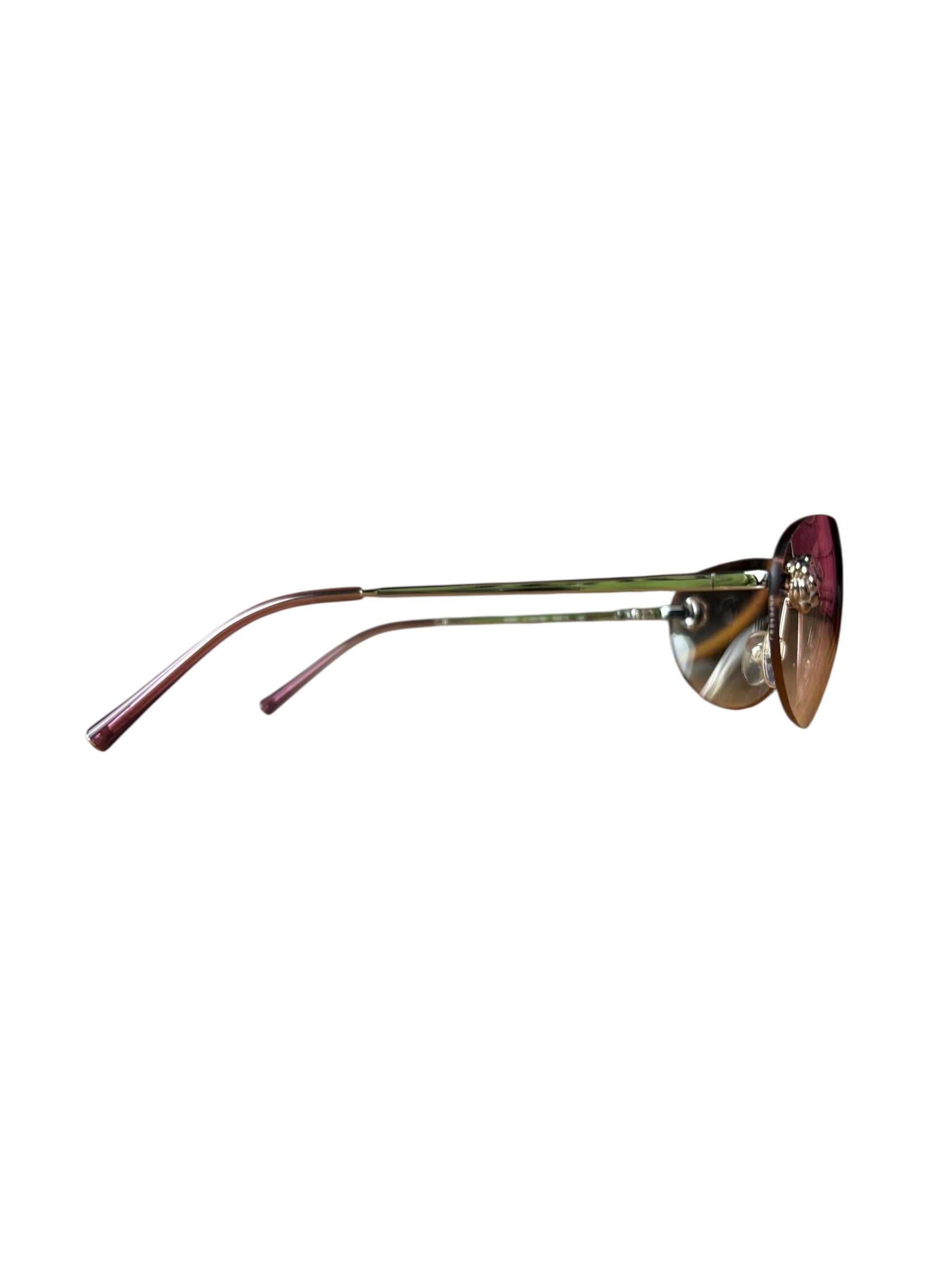 Chanel Pink Floral Frameless Sunglasses