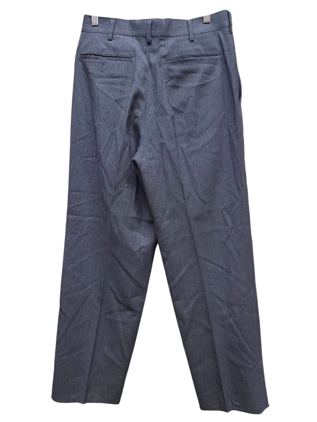 CDG 4-Pocket Pleated Greyish Dark Navy Wool Trousers