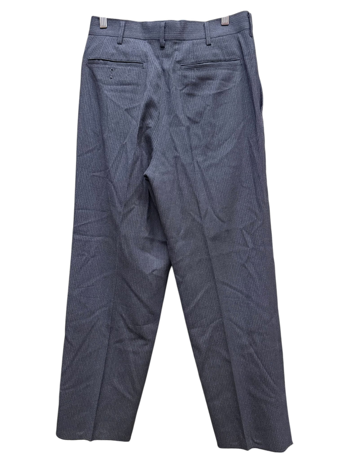 CDG 4-Pocket Pleated Greyish Dark Navy Wool Trousers