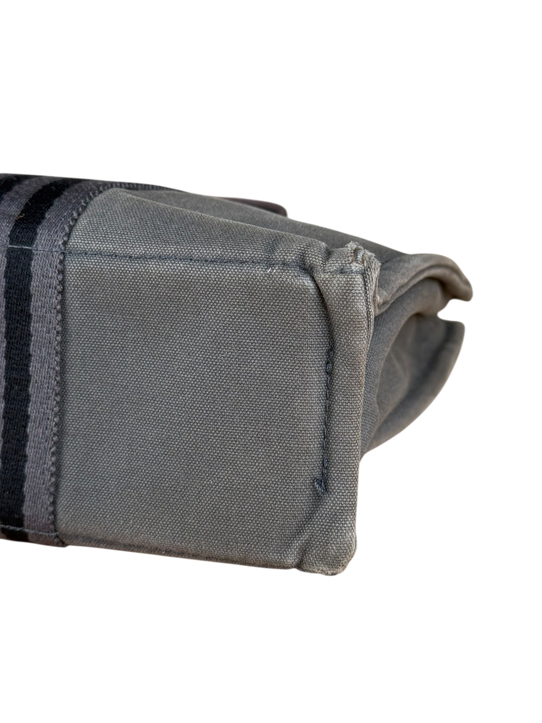 Hermes Grey Canvas Fourre Tout PM