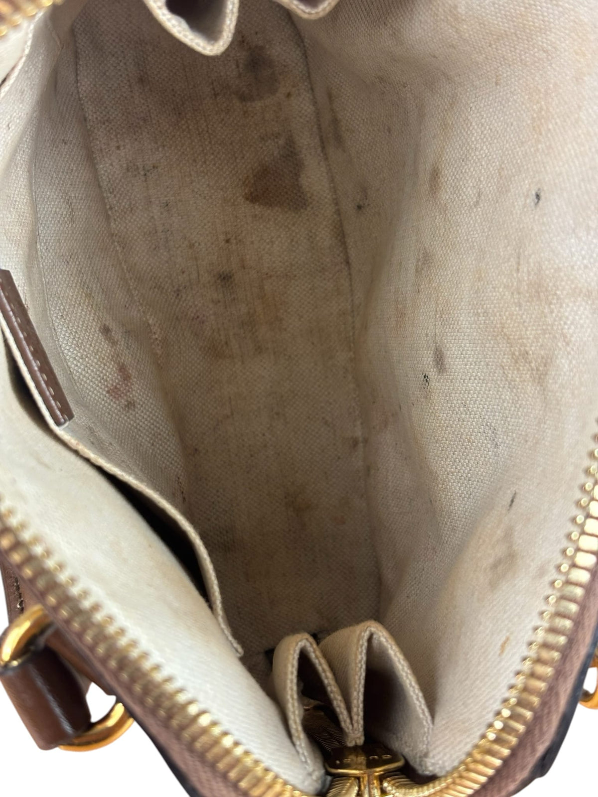 Gucci Brown Leather GG Horsebit Small Top Handle Bag 1955