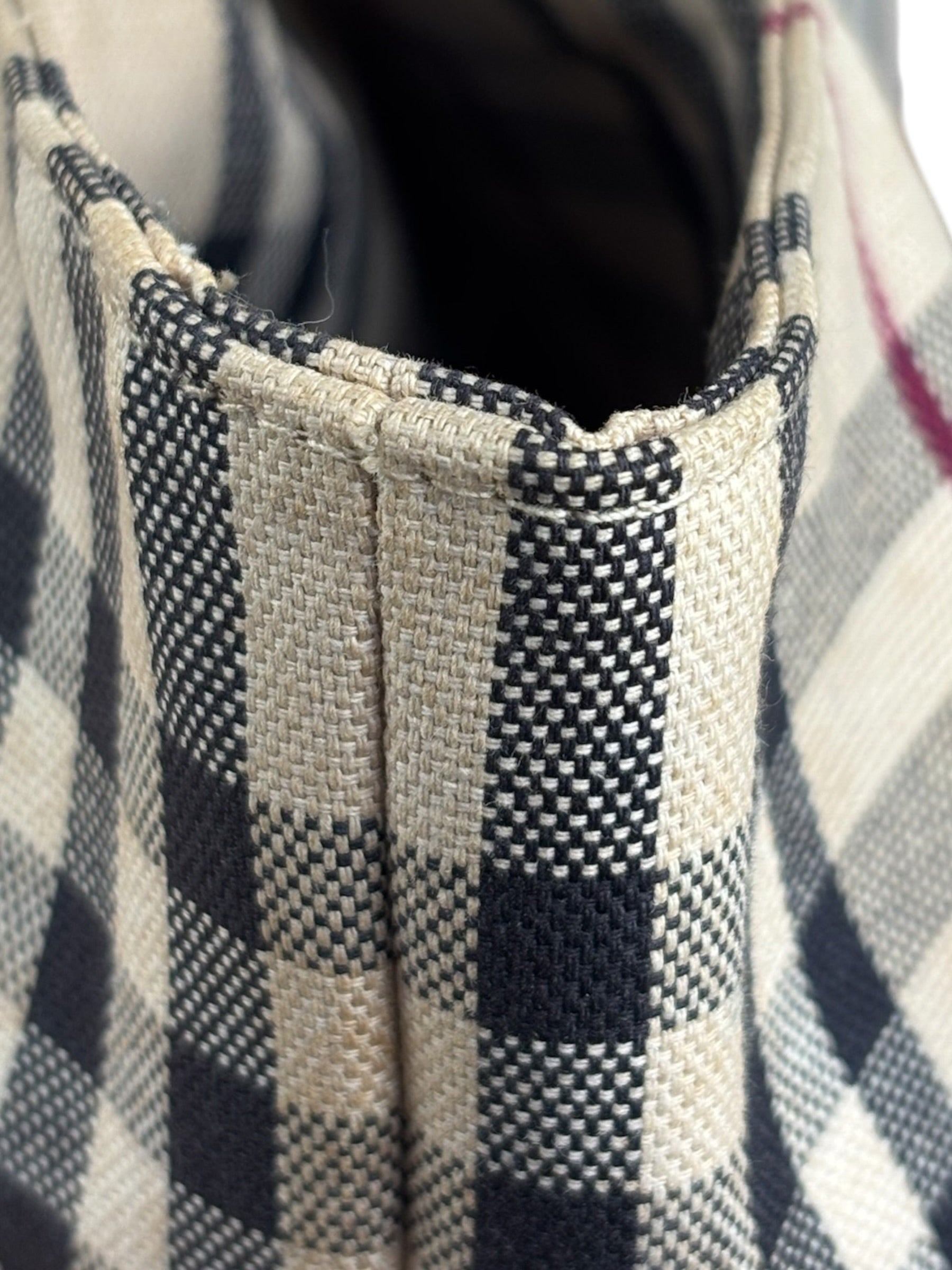 Burberry Vintage Canvas House Check Tote Bag