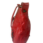 Balenciaga Red Lambskin Hip Moto Crossbody