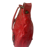 Balenciaga Red Lambskin Hip Moto Crossbody