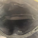 Chanel Vintage Black Quilted Leather Shoulder Bag 1987