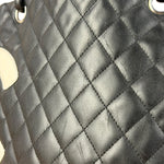 Chanel Black Leather Cambon Ligne Tote 2003