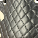 Chanel Black Leather Cambon Ligne Tote 2003