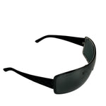 Chanel Black Quilted Y2K Wide Frame Sunglasses