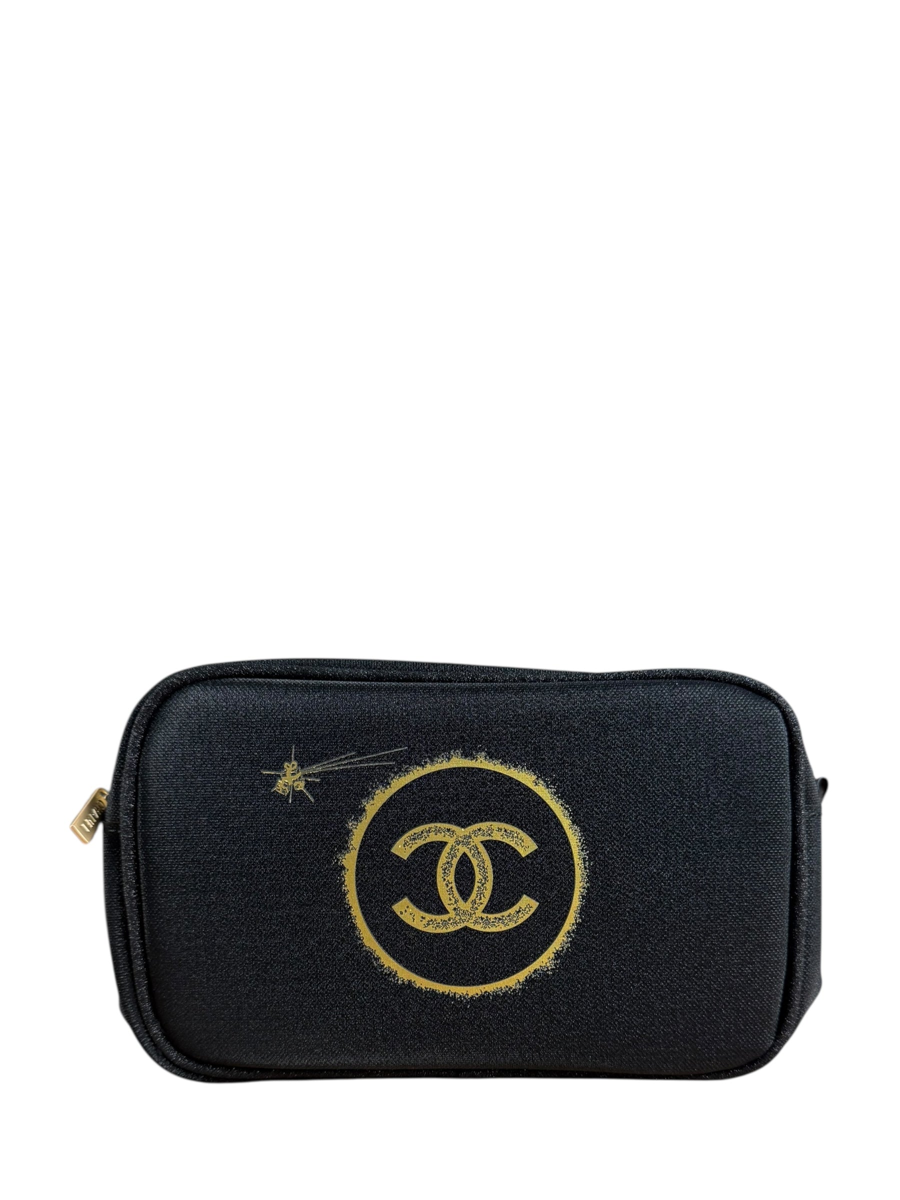 Chanel Beauty Sparkle Black Cosmetic Pouch