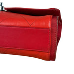 Chanel Red CC Quilted Crumpled Calfskin Flap Bag 2018