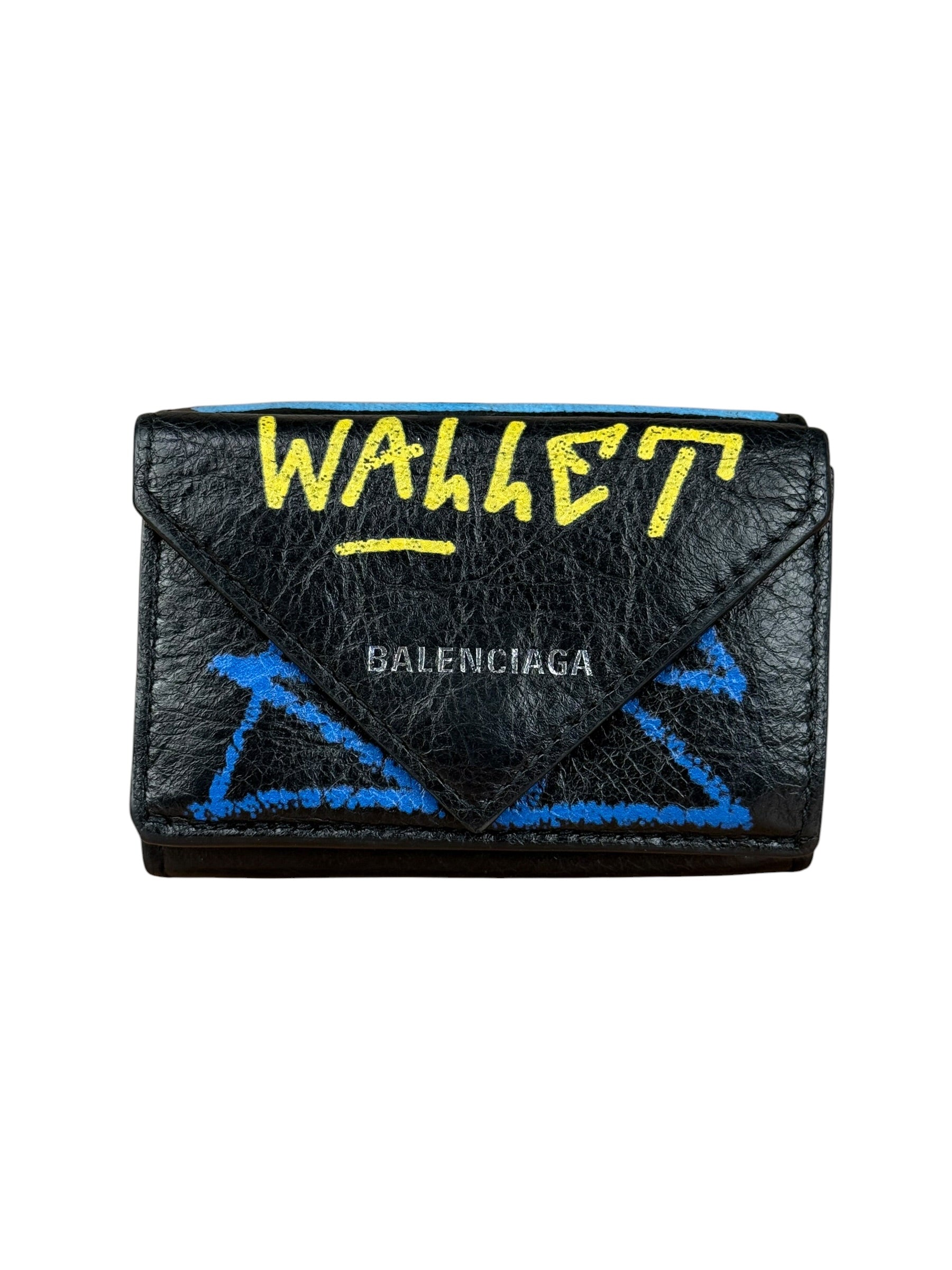 Balenciaga Grafitti Trifold Wallet