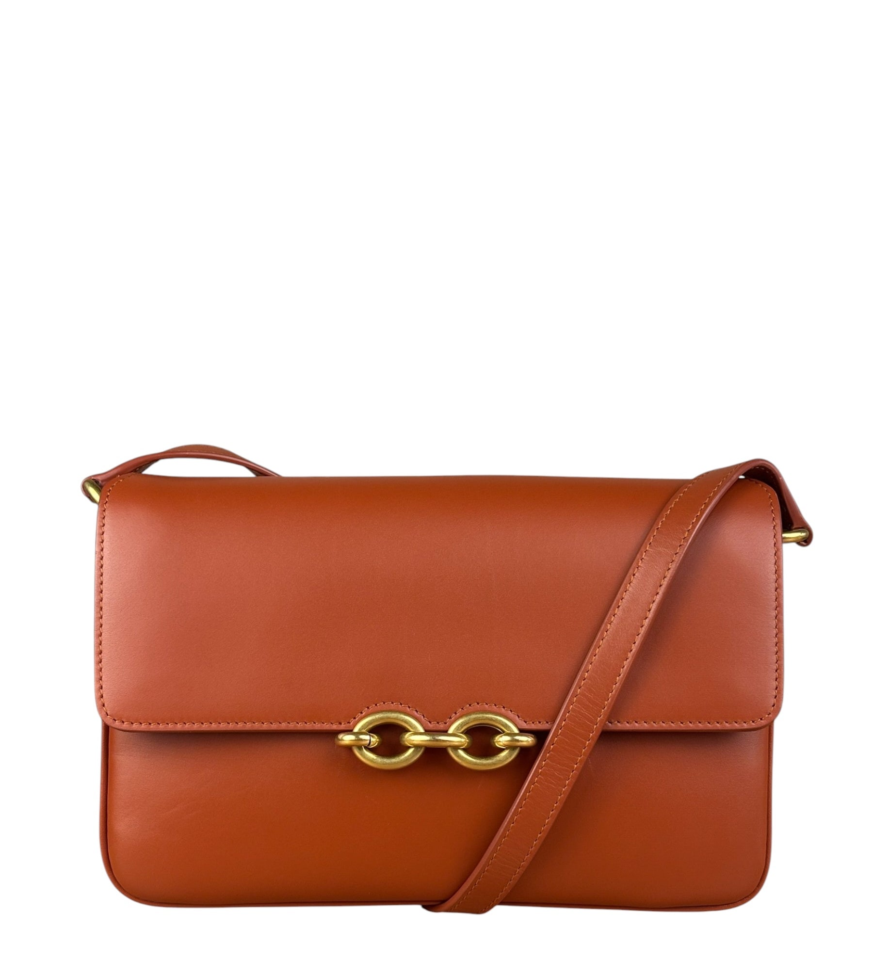 Saint Laurent Burnt Orange Le Maillon Shoulder Bag