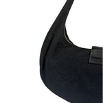 Fendi Black Leather Trim Mamma Baguette