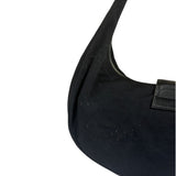 Fendi Black Leather Trim Mamma Baguette