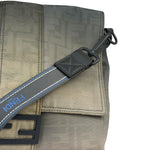 Fendi Vintage Grey Nylon Mamma Baguette Messenger Bag