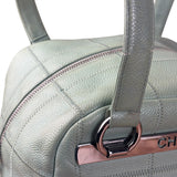 Chanel Light Green Quilt LAX Leather Bowler Bag 2004