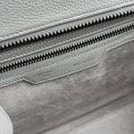 Celine Grey Pebbled Leather Luggage Micro Tote