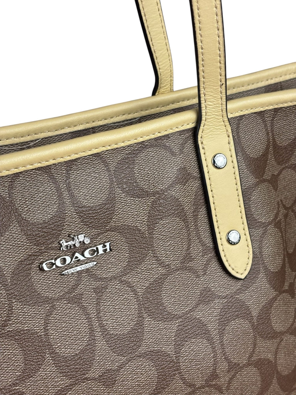 Coach Beige/Brown CC City Tote