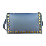 Prada Nylon Blue Studded Crossbody Bag