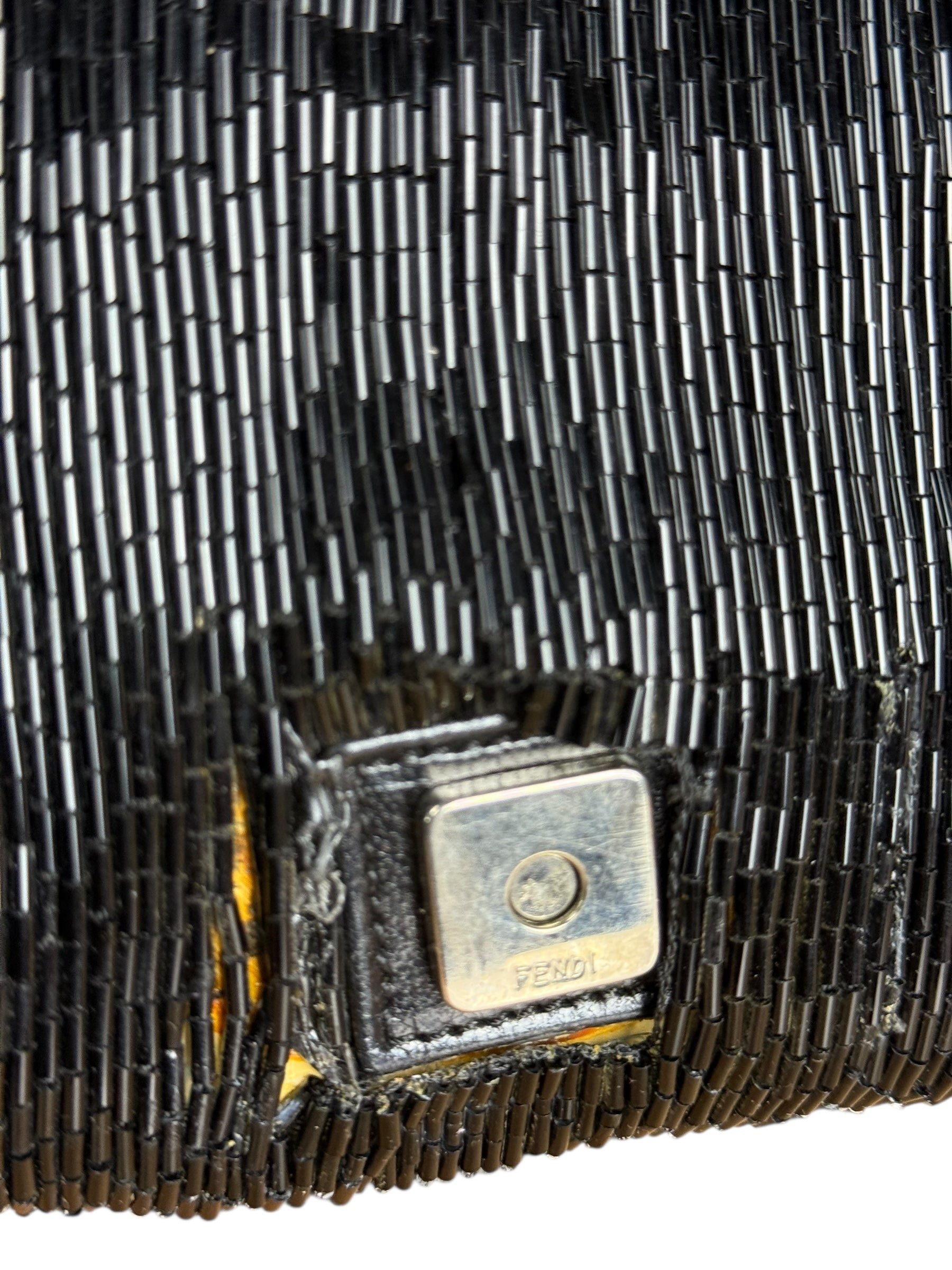 Fendi Beaded Baguette Black