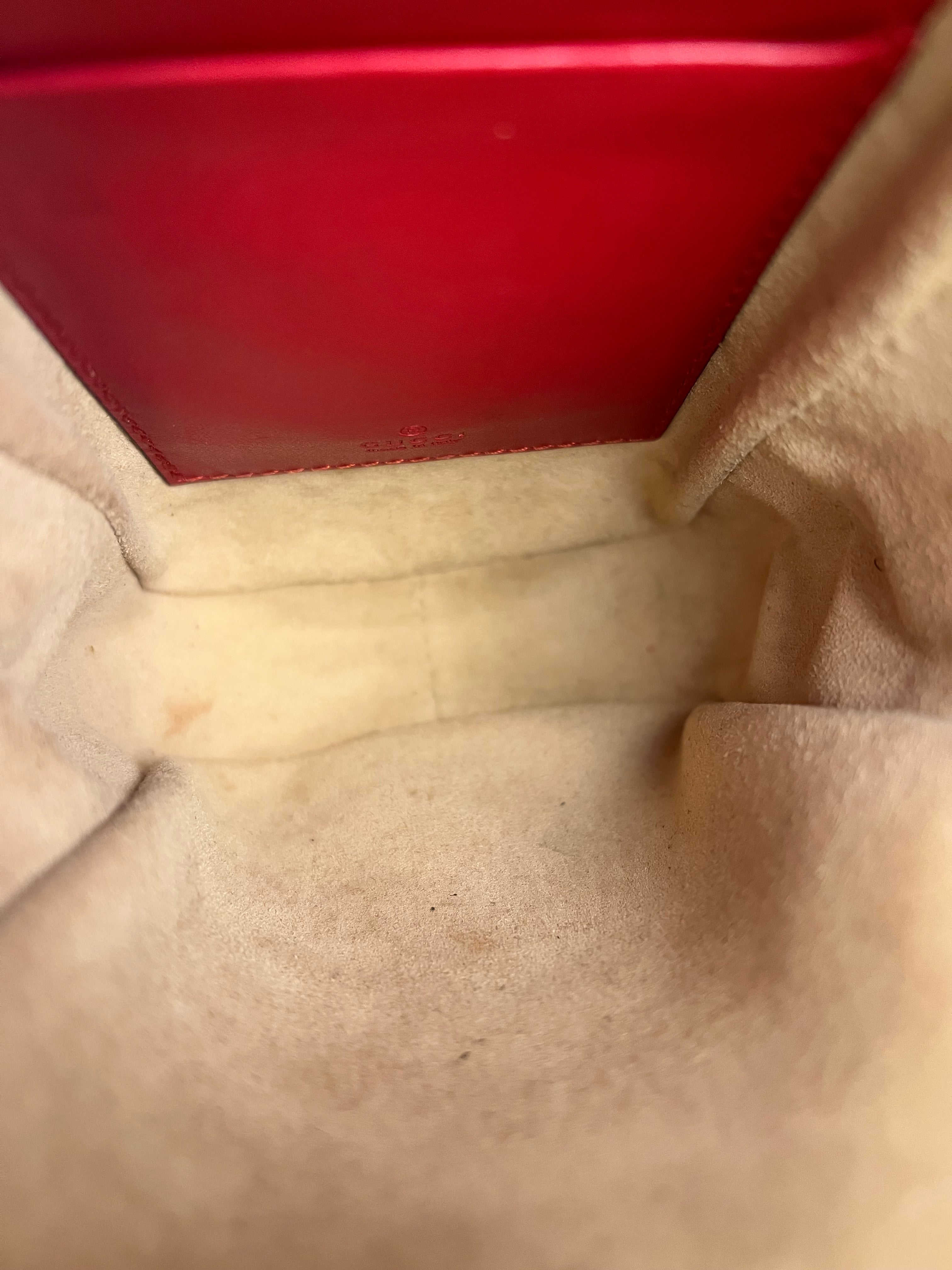 Gucci GG Marmont Vertical Phone Crossbody Bag Red