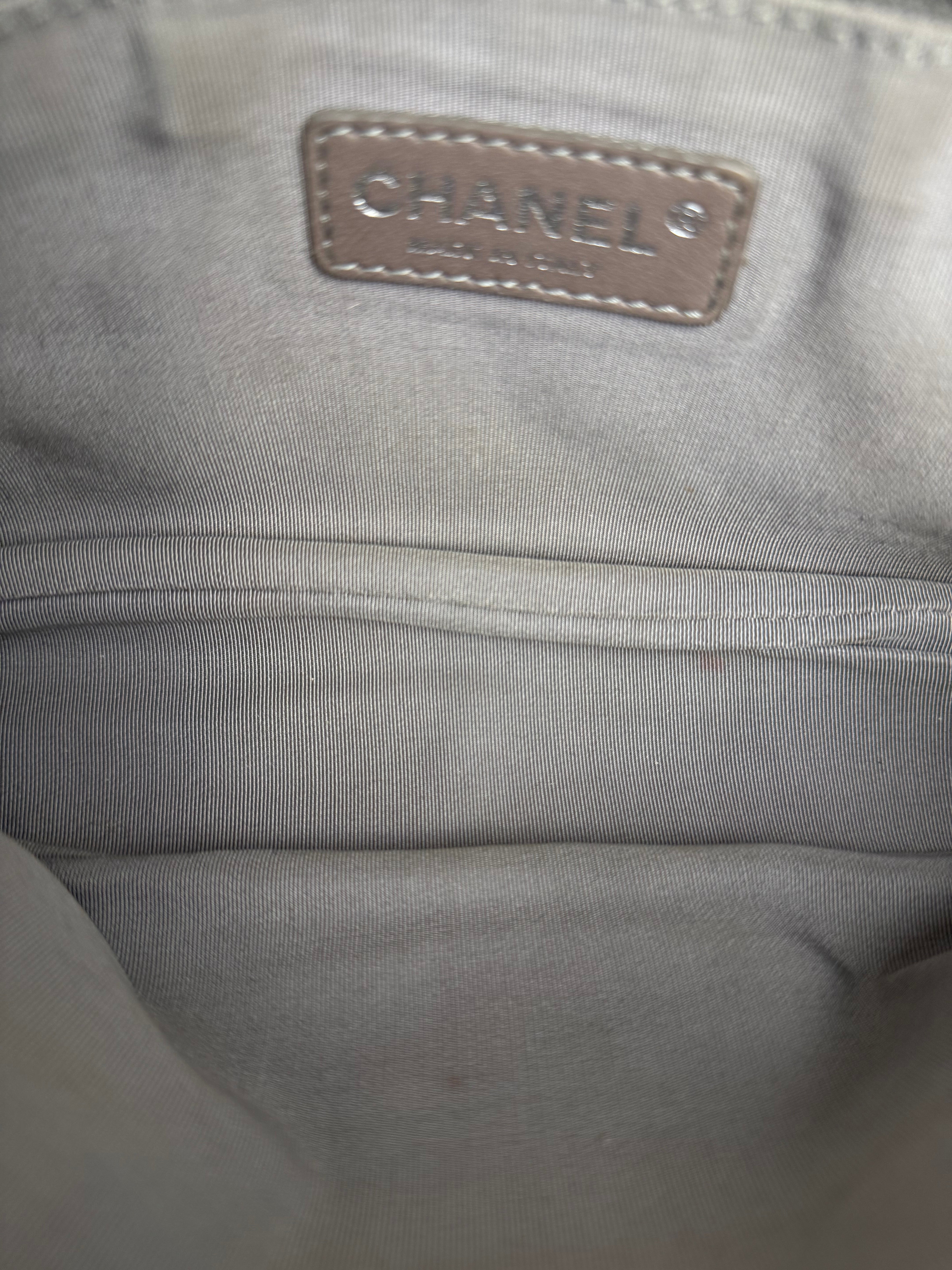 Chanel Bicolor Medium Leather Flap Bag Beige '08