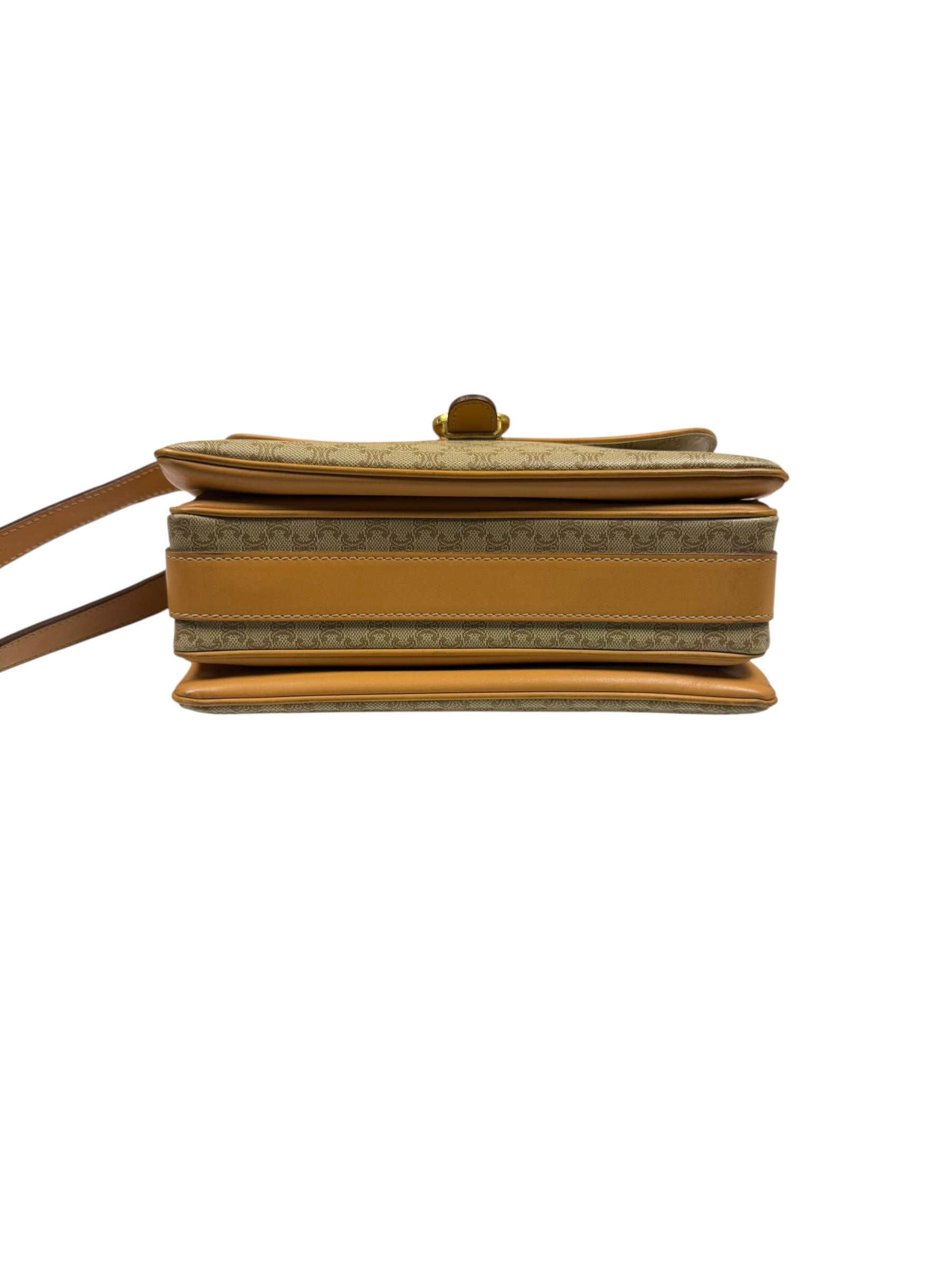 Celine Vintage Macadam Coated Canvas Crossbody Bag