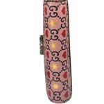 Gucci Pink Leather Dionysus GGCrystal Valentines Small Wallet On Chain