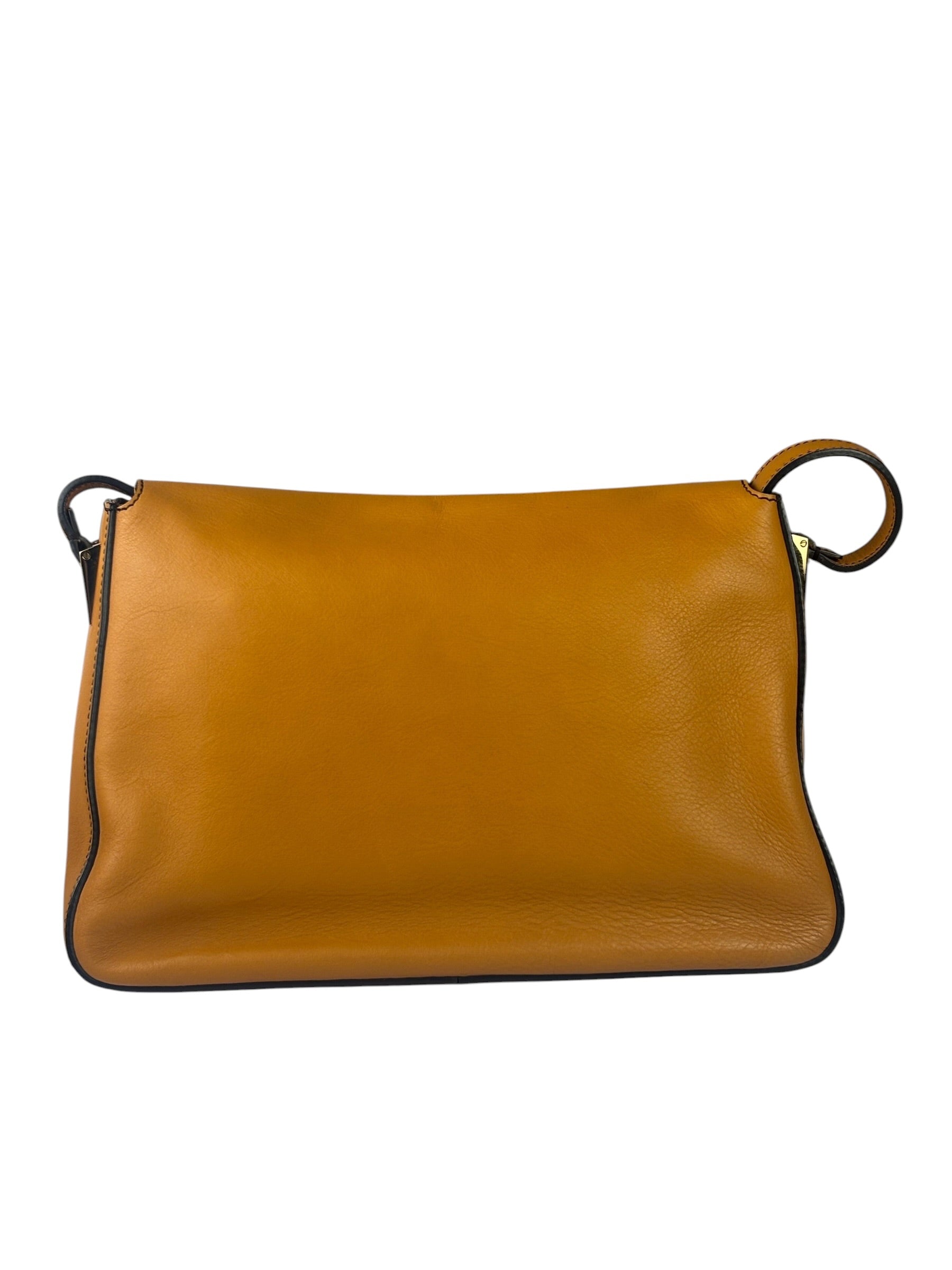 Fendi Brown Leather Mamma Foreever Flap Baguette