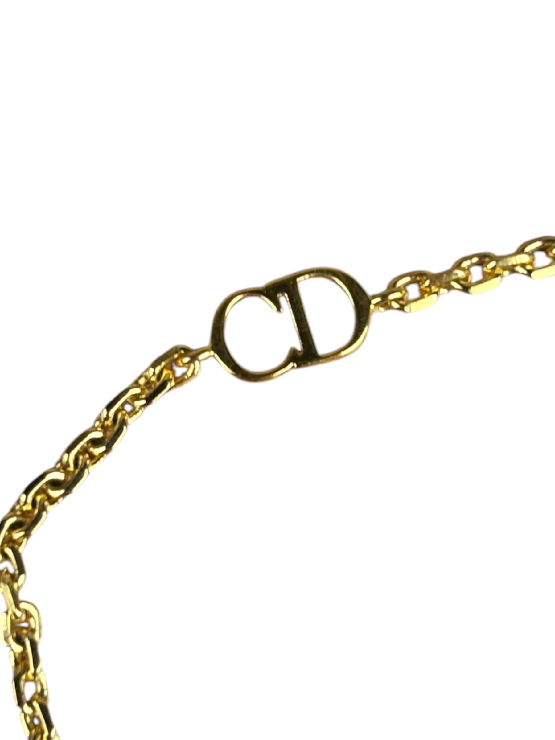 Christian Dior Gold Toned Charm Bracelet
