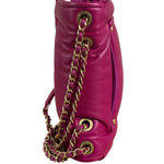 Chanel Fuchsia Pink Leather Puffy Flap Bag 2019