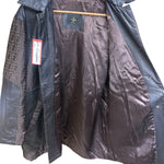 Fendi Brown Leather Trim Zucca Hooded Jacket