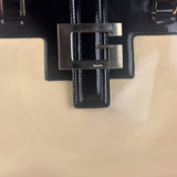 Gucci Cream/Beige Patent Leather Square Hand Bag