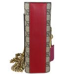 Gucci Padlock Medium Leather Chain Shoulder Bag Beige/Red/Pink
