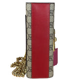 Gucci Padlock Medium Leather Chain Shoulder Bag Beige/Red/Pink