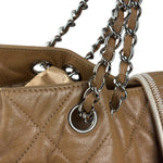 Chanel Camel Quilted Lambskin East-West Large Chain Tote 2008