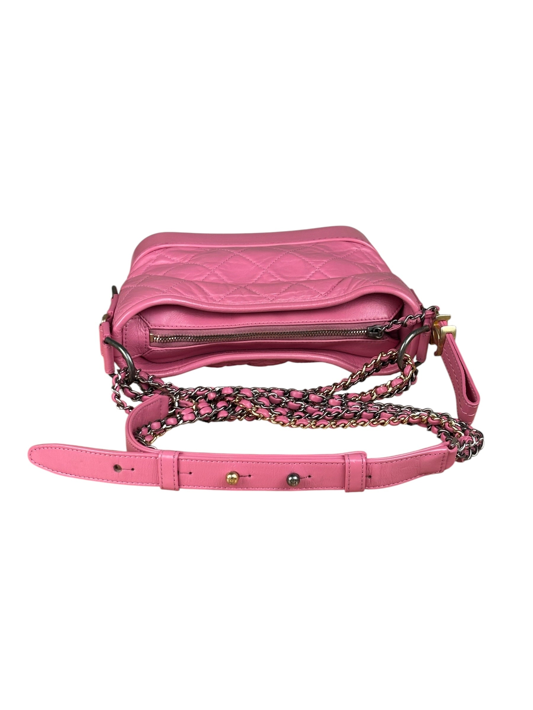 Chanel Pink Quilted Leather Small Gabrielle Hobo Bag 2019
