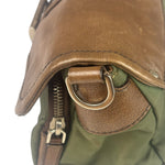 Prada Vintage Green Nylon/Leather Crossbody Bag