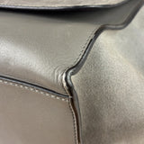 Celine Grey Suede/Leather Crocodile Embossed Trapeze Two-Way Bag