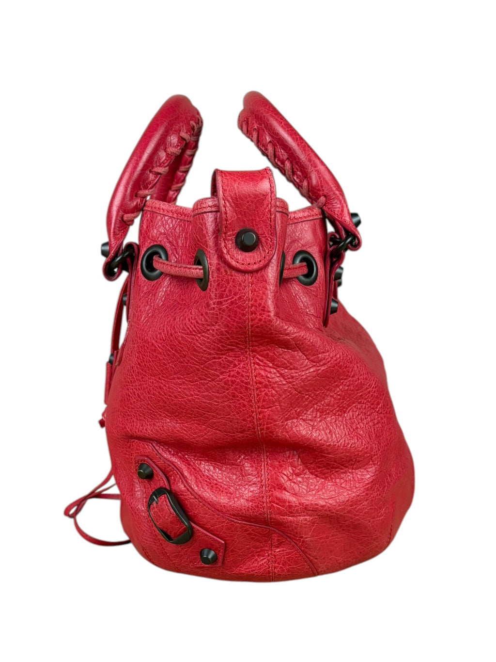 Balenciaga Fuchsia Pink Pompon Bucket Two-Way Bag