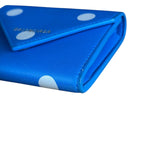 Balenciaga Blue Polka Dot Tri-Fold Wallet