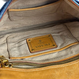 Prada Vintage Cobalt Blue Canvas Flap Shoulder Bag