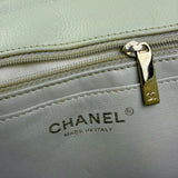 Chanel Light Sage Green Medium Classic Flap Shoulder Bag 2008