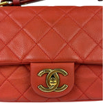 Chanel Red Quilted Caviar Leather Timeless Shoulder Bag 2012