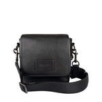 Coach Black Pebbled Leather Lucas Crossbody Bag